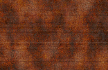rusty metal brick wall