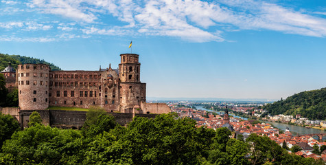 Fototapeta na wymiar Panoramablick über Heidelberg