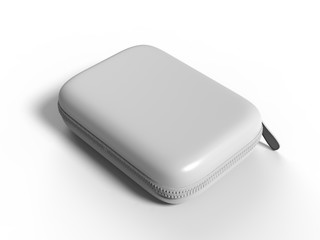 Blank Plastic Travel Number Luggage Identifier Tag for mock up. 3d render illustration.