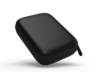 Blank Plastic Travel Number Luggage Identifier Tag for mock up. 3d render illustration.