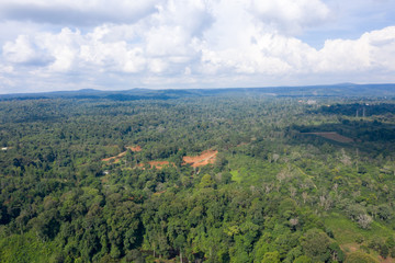 View from top shooting by drone camera, at south of Laos
