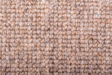 Loop pile wool carpet in beige