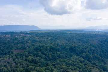 View from top shooting by drone camera, at south of Laos