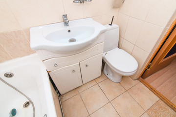 The photo of the light bathroom