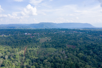 View from top shooting by drone camera, at south of Laos