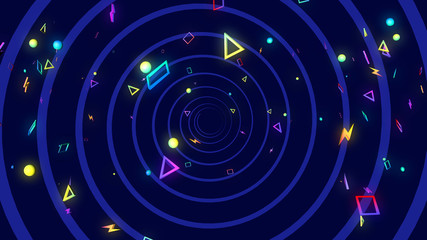 Abstract Retro Geometric Shapes