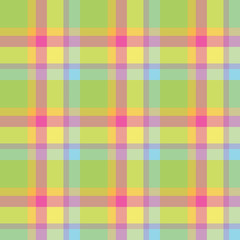 checkered background of stripes in orange, pink, yellow, green, blue and purple