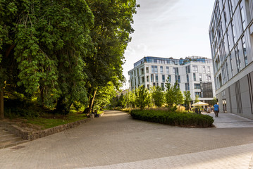 Modern industrial building architecture in Gdynia