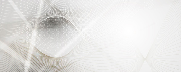 Abstract geometric white and gray futuristic background
