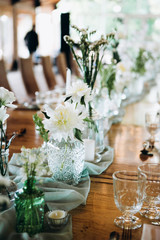 Wedding table setting and decoration
