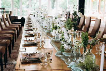 Wedding table setting and decoration