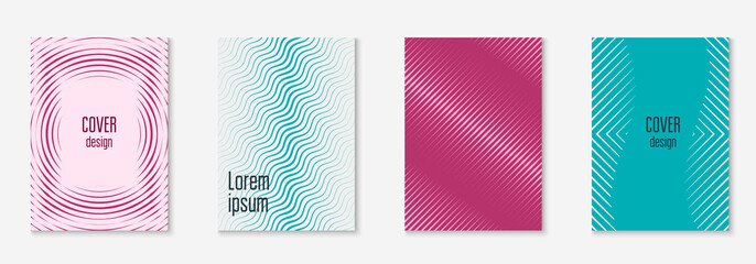 Modern catalog. Futuristic journal, book, presentation, page mockup. Purple and blue. Modern catalog with minimalist geometric line and trendy shapes.