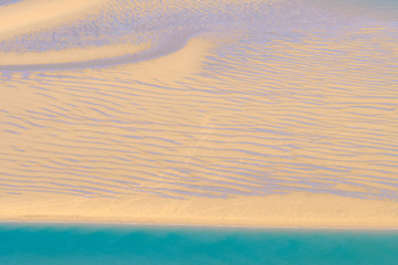 Fototapeta na wymiar sand formations on the sea shore