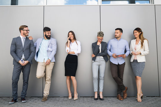 Picture of business people discussing in their company