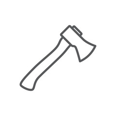 Axe line icon. Minimalist icon isolated on white background. Axe simple silhouette. Web site page and mobile app design vector element.