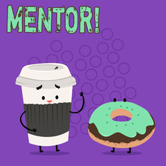 Word writing text Mentor. Business concept for Person who gives advice or support to a younger less experienced
