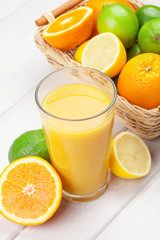 Orange juice and citrus fruits