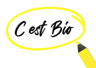 c'est bio entouré jaune