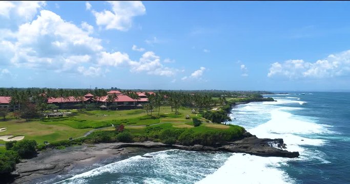 AERIAL; Tabanan beach. Bali, Indonesia.