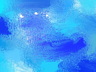 Colorful artistic blue textural background. Drawing paints. Texture strokes.