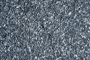 crushed grey stone on ground