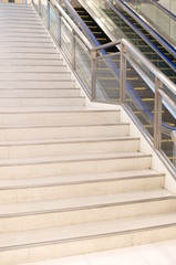 Fototapeta na wymiar white Stairs Facility climb steps