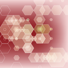  Geometric pink abstract background, hexagons vector design