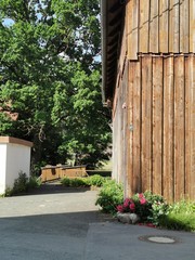 Scheune Blume Br&uuml;cke hoch