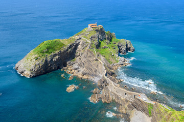 Fototapeta premium vies to san juan de gaztelugatxe hermitage in basque country