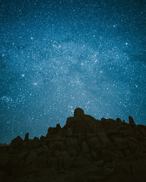 Stars and Sky Over Mountains