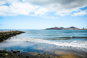 Summer background of free space and ocean landscape 