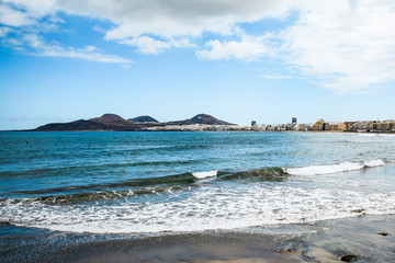 Summer background of free space and ocean landscape 