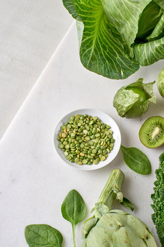 Healthy Organic Green Fruit and Vegetables