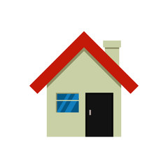 Fototapeta na wymiar cute house icon isolated on white background. vector Illustration.