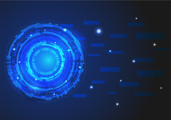 Vector Background of Technology Circles for Digital Technology Concept