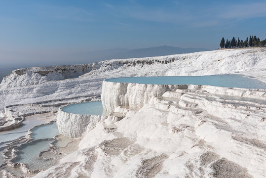 Natural pools with blue water