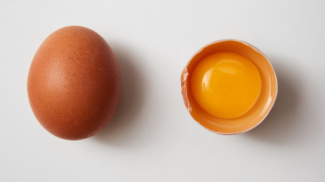Healthy raw eggs