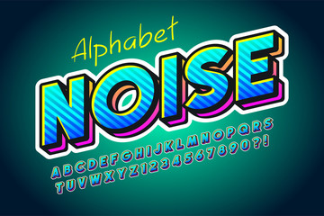 Colorful 3d display font design, alphabet, letters