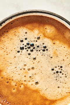 Close up of coffee in mug