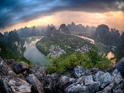 Li River scenery. Yangshuo. China.