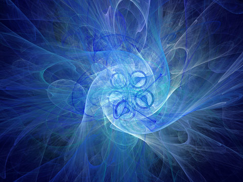 Concept of science and research. Cosmic fluctuations. Abstract 3d illustration.