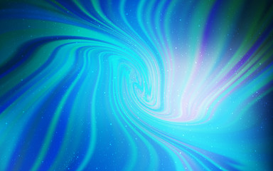 Fototapeta premium Light BLUE vector layout with cosmic stars.