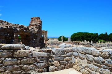 the ruins of the ancient town Ephesus in Turkey