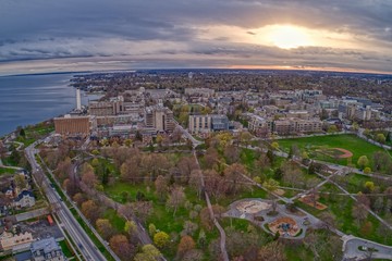 Obraz premium Kingston is a Canadian Town on the Shore of Lake Ontario with a large University and Hospital