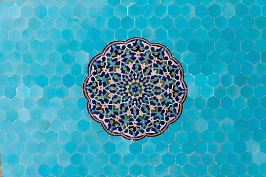 Colorful tile on the floor