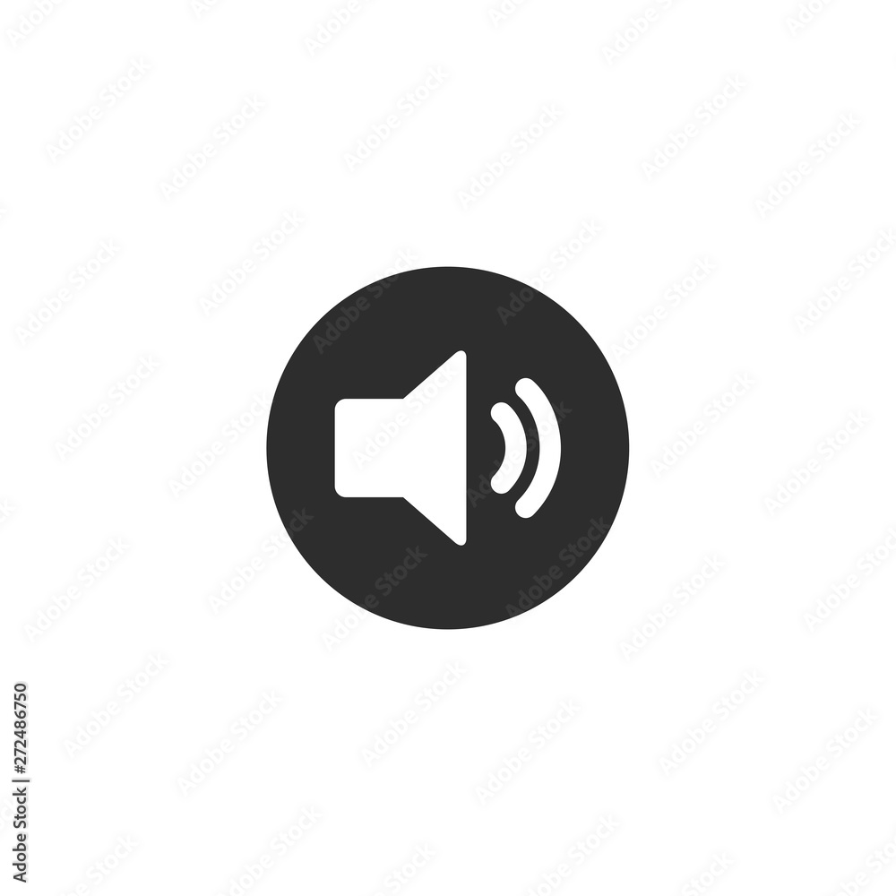 Aufkleber Speaker vector icon isolated on white background. symbol for web site Computer and mobile vector