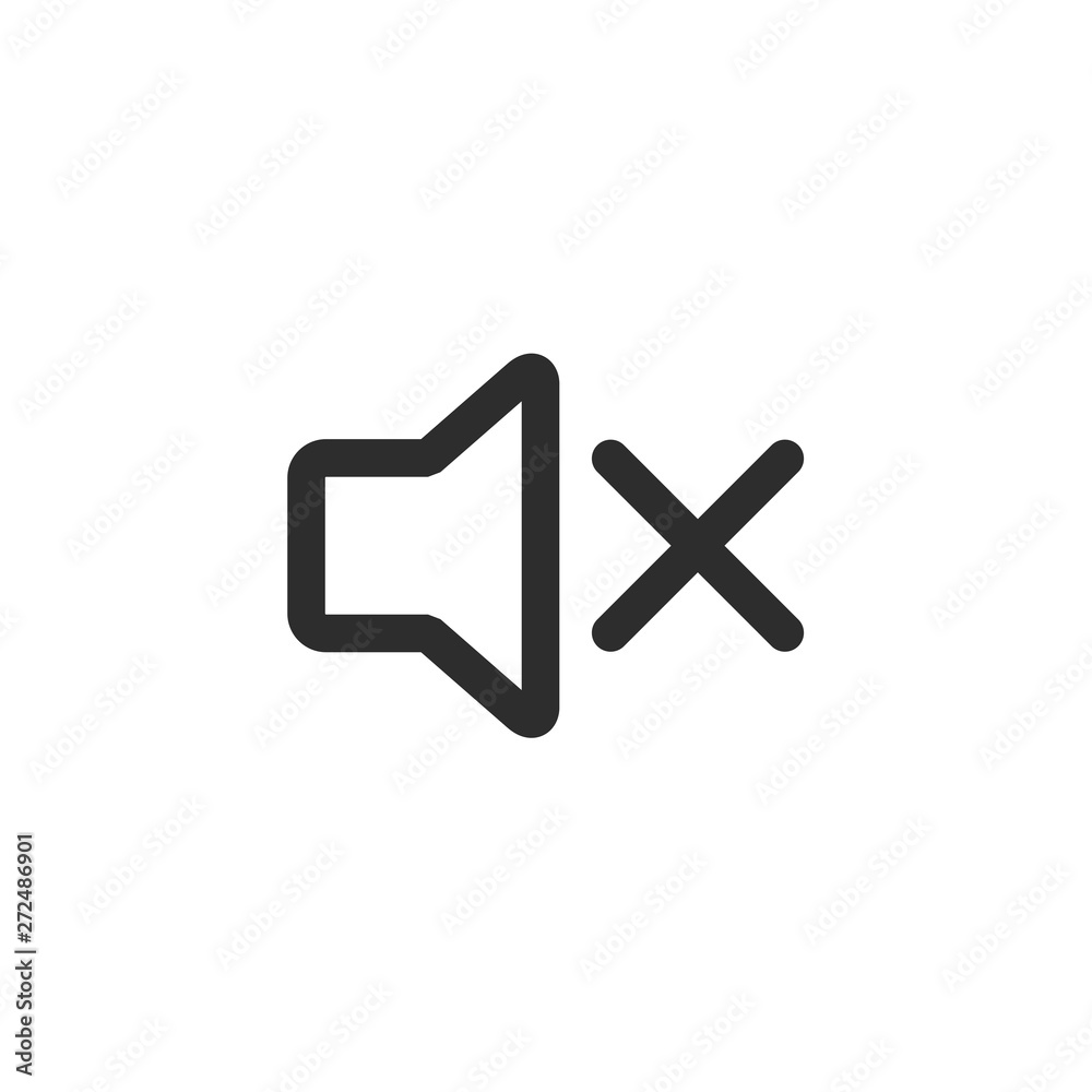 Fototapete Speaker vector icon isolated on white background. symbol for web site Computer and mobile vector