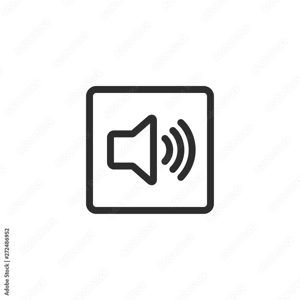 Poster Speaker vector icon isolated on white background. symbol for web site Computer and mobile vector