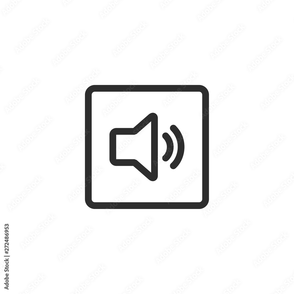Poster speaker vector icon isolated on white background. symbol for web site computer and mobile vector