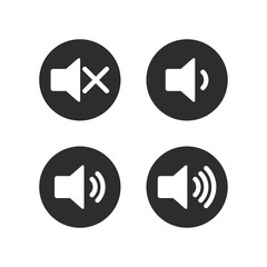 Speaker vector set icon isolated on white background. Speaker pack symbol for web site Computer and mobile vector